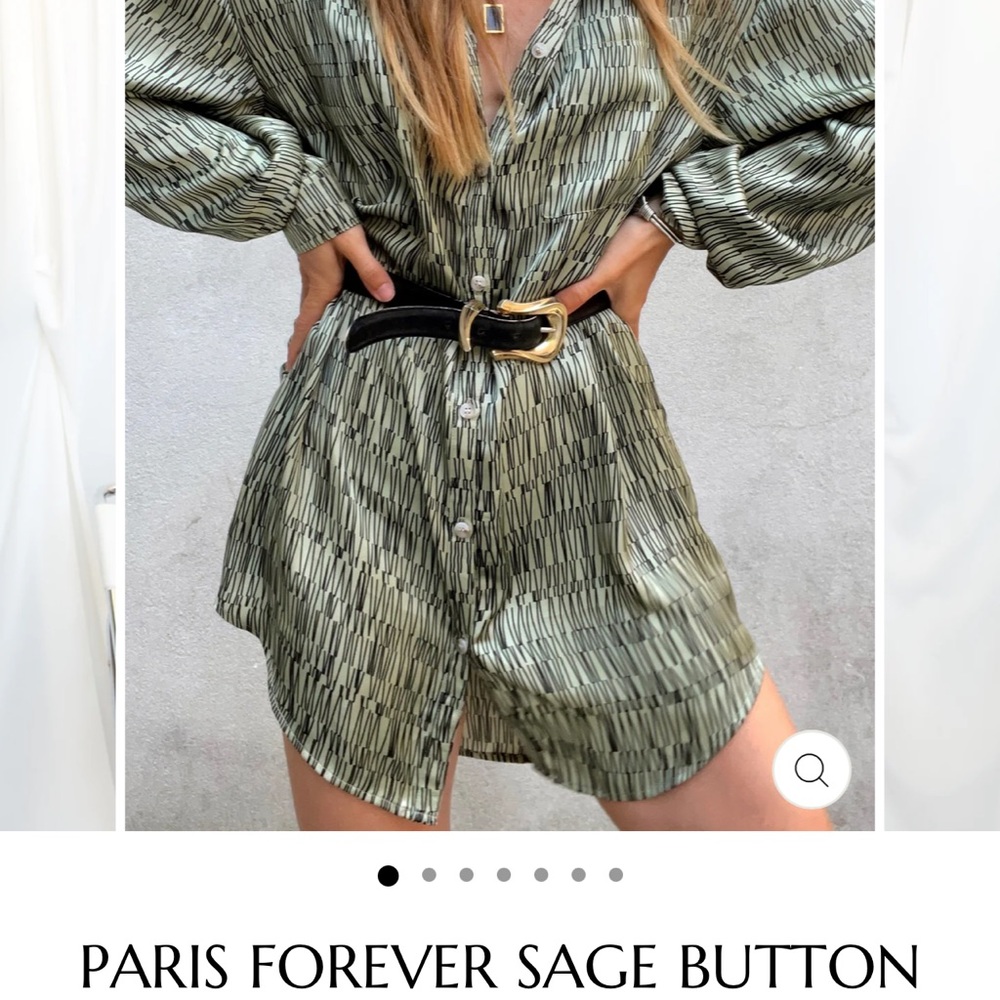 12th Tribe Green Shirt Dress